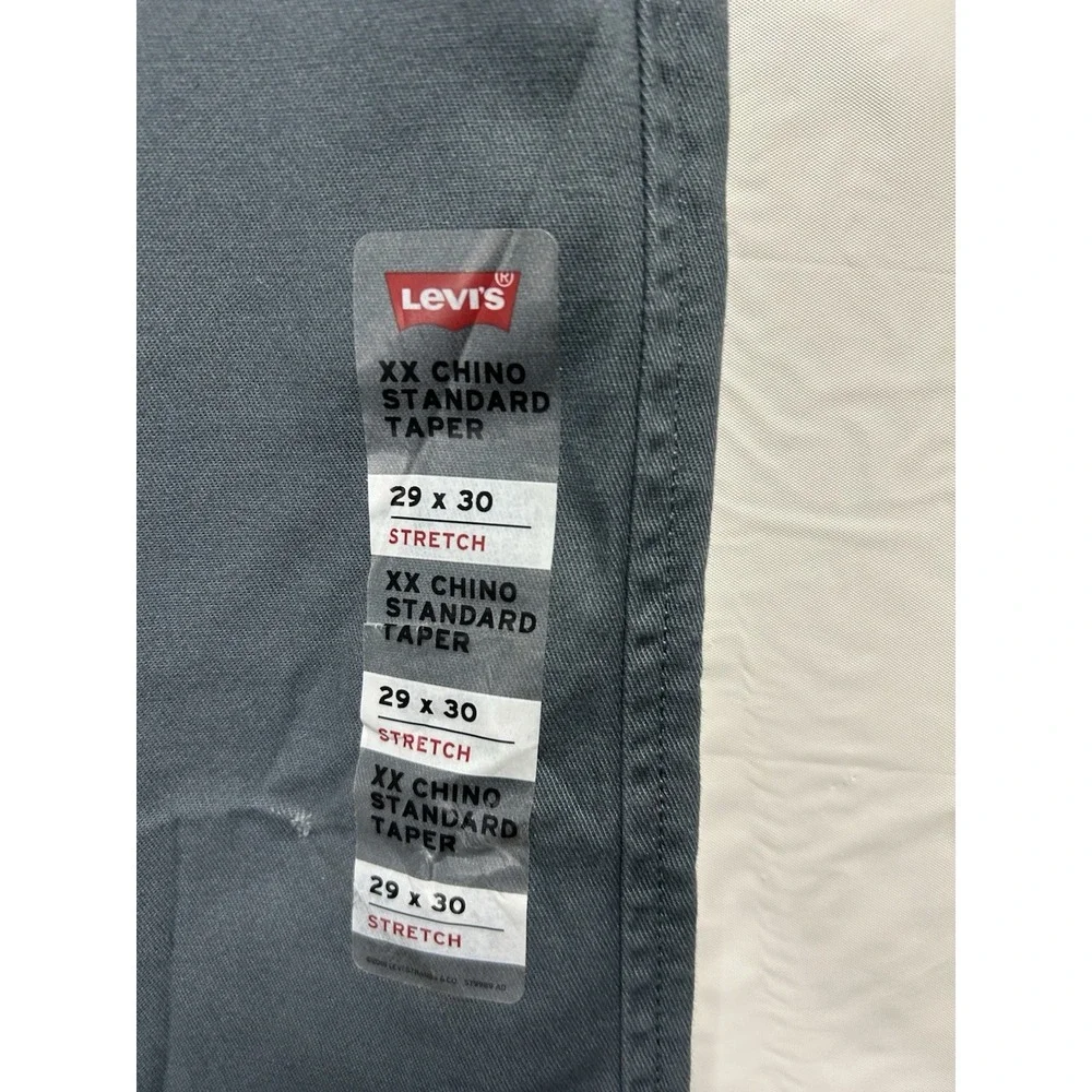 New Levi's XX Chino Standard Taper‎ Pants Men's 29x30 Blue Stretch Casual Twill